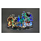 Villaggio Natalizio LED funivia pattinatori ruota panoramica corrente 65x45x31 cm s2