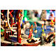 Villaggio Natalizio LED funivia pattinatori ruota panoramica corrente 65x45x31 cm s9