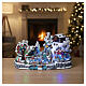 LED Christmas Village skiers cable car ferris wheel, 65x45x31 cm s2
