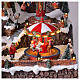 Villaggi Natalizio Luna Park mongolfiera illuminato musica 65x45x35 cm trasformatore s3