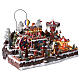 Villaggi Natalizio Luna Park mongolfiera illuminato musica 65x45x35 cm trasformatore s8