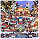Villaggi Natalizio Luna Park mongolfiera illuminato musica 65x45x35 cm trasformatore s9