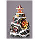 LED mountain Christmas village with carousel and music, 14x14x20 in, transformer s4