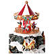 Villaggio Natalizio montagna LED movimento giostre musica 35x35x50 cm trasformatore s3