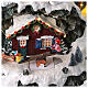 Villaggio Natalizio montagna LED movimento giostre musica 35x35x50 cm trasformatore s7