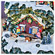 Villaggio Natalizio montagna LED movimento giostre musica 35x35x50 cm trasformatore s8