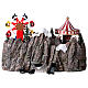 Deluxe Christmas Village: carnival in motion with colourful LED lights, 25x22x15 in, power supply s13