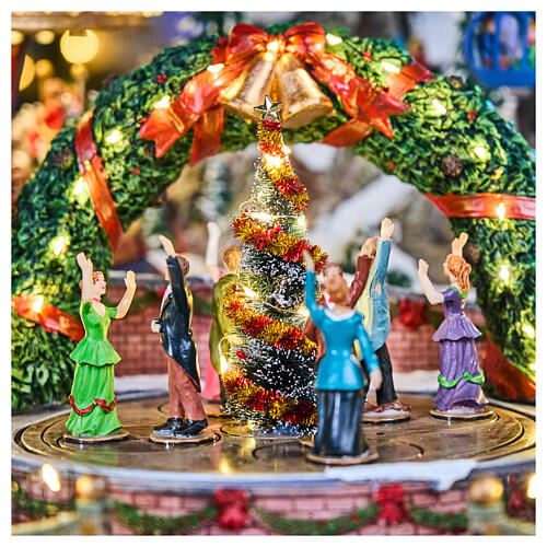 Village de Noël Deluxe Fête foraine en mouvement LEDs colorées 65x60x40 cm 11