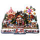 Village de Noël Deluxe Fête foraine en mouvement LEDs colorées 65x60x40 cm s1