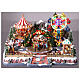 Village de Noël Deluxe Fête foraine en mouvement LEDs colorées 65x60x40 cm s9
