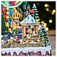 Deluxe Christmas Village Luna Park with LED Colorful Lights and Movement Electric, 65x60x40 cm s12