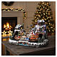 Village de Noël Deluxe avec train, téléphérique et manège en mouvement LEDs colorés 70x60x40 cm s2