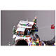 Villaggio Natale Deluxe musica movimento treno funivia LED colorati corrente 70x60x40 cm s9