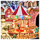 Villaggio Natale Deluxe musica movimento treno funivia LED colorati corrente 70x60x40 cm s3