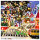 Villaggio Natale Deluxe musica movimento treno funivia LED colorati corrente 70x60x40 cm s7