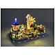 Aldea Navideña deluxe Parque de Atracciones movimiento LED coloridos 95x65x60 cm corriente s4