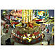 Aldea Navideña deluxe Parque de Atracciones movimiento LED coloridos 95x65x60 cm corriente s10