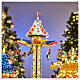 Aldea Navideña deluxe Parque de Atracciones movimiento LED coloridos 95x65x60 cm corriente s9