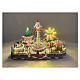 Villaggio Natalizio deluxe Luna Park movimento LED colorati 95x65x60 cm corrente s2