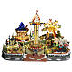 Deluxe Christmas Village Amusement Park with LED Colorful Movement Electric, 95x65x60 cm s1