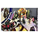 Villaggio Natalizio deluxe pattinatori giostre movimento LED musica 65x55x45 cm corrente s5