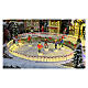 Villaggio Natalizio deluxe pattinatori giostre movimento LED musica 65x55x45 cm corrente s7