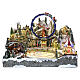 Deluxe Christmas Village with Skaters, Train, Sleigh, and Merry-Go-Round Electric,65x55x45 cm s1