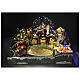 Deluxe Christmas Village with Skaters, Train, Sleigh, and Merry-Go-Round Electric,65x55x45 cm s11