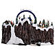 Deluxe Christmas Village with Skaters, Train, Sleigh, and Merry-Go-Round Electric,65x55x45 cm s14