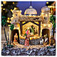 Village de Noël illuminé Nativité Ange avec transformateur 35x25x40 cm s2
