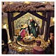 Villaggio Natalizio illuminato Natività Angelo contrasformatore 35x25x40 cm s2