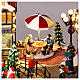 Pueblo navideño ciudad patinadores carrusel movimiento LED coloridos 60x50x25 cm eléctrico s4