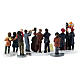 Set of musicians and assorted trees for 8 cm Christmas village s8