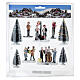Ensemble de musiciens et arbres assortis pour village de Noël 8 cm s9