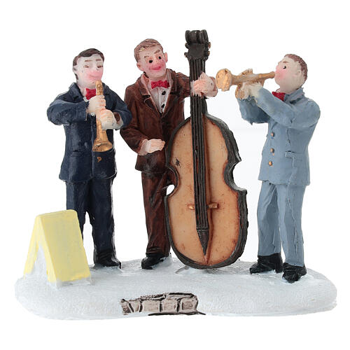 Set musicisti e alberi assortiti per villaggio natalizio 8 cm 2