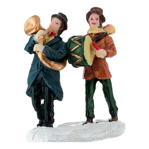 Set musicisti e alberi assortiti per villaggio natalizio 8 cm 4