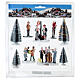 Set musicisti e alberi assortiti per villaggio natalizio 8 cm s8