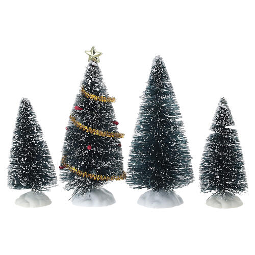 Zestaw muzyków i drzewek do miasteczka bożonarodzeniowego, figurki o wysokości 8 cm 6