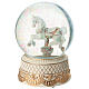 Carrousel boule à neige cheval 17 cm s2