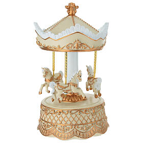 Carousel music box with horses 21 cm