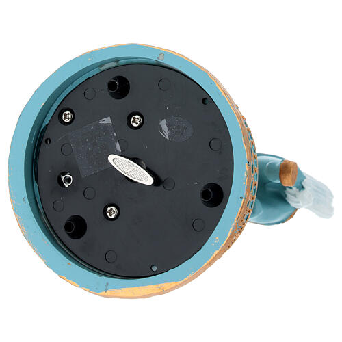 Carousel horse music box in celestial blue and gold 16 cm 4