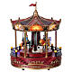 Carrousel de Noël animé avec musique et lumières 25x25 cm s6