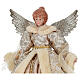 Standing angel in golden fabric dress, 14x6x16 in s2