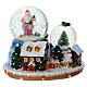 Bola de nieve regalos Papá Noel y pueblo 15x10x12 cm s2