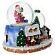 Boule à neige cadeaux Père Noël et village 15x10x12 cm s4