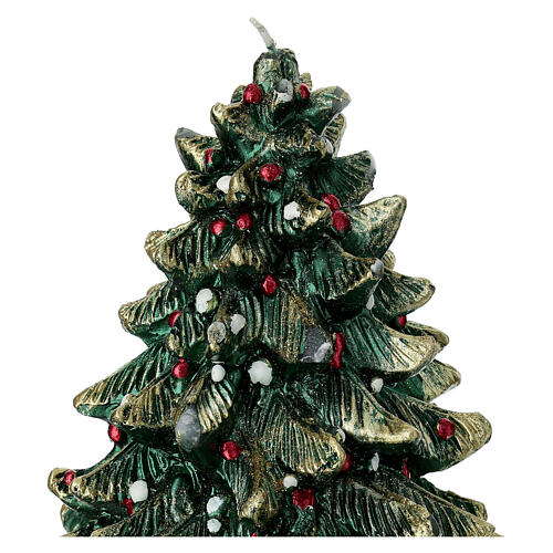 Bougie de Noël en forme de sapin 15x20 cm 2
