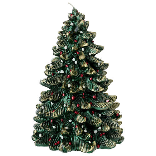 Candela natalizia forma Albero di Natale 15x20 cm 1