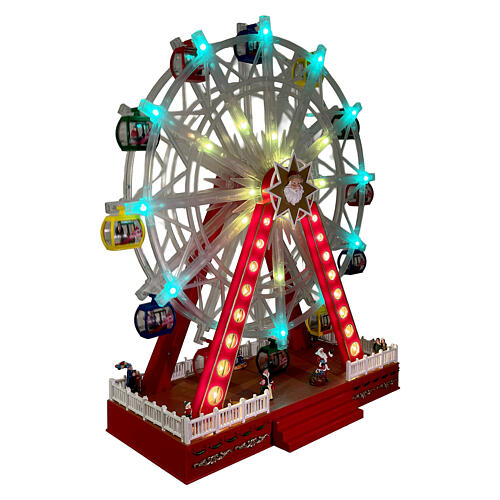 Weihnachts-Riesenrad-Szene mit Bewegung und Licht – 55 × 25 × 65 cm 5