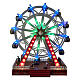 Ruota panoramica di Natale animata led colorati 55x25x65 cm s1