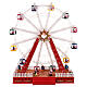 Roda-gigante de Natal animada com LEDs coloridos 55x25x65 cm s6